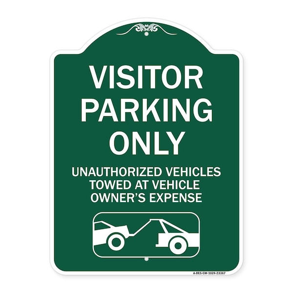 Parking Restriction Visitor Parking Only Unauthorized Vehicles Towed at Owner Expense, GW-1824-23367